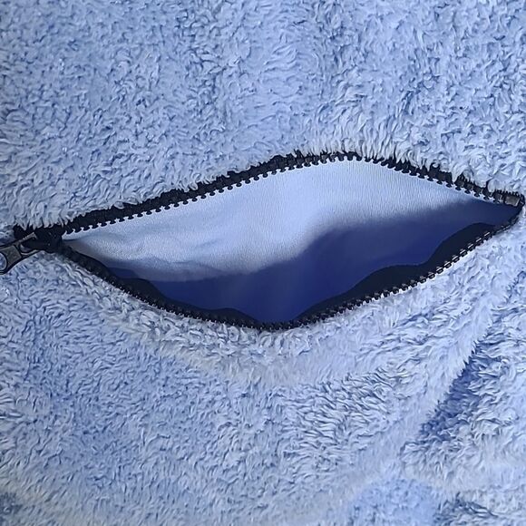 No Boundaries Blue Turtleneck Sherpa Jacket Handwarmers Sz L(11-13) Juniors NWOT - Picture 5 of 10